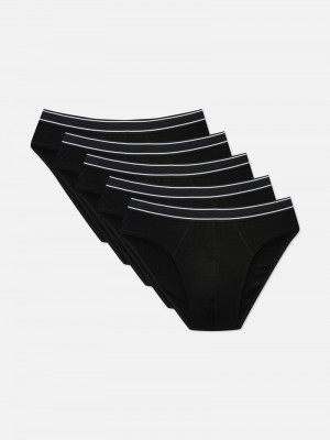 Ropa Interior Primark 5Pack Essential Briefs Hombre Negras | 5873XJEIF