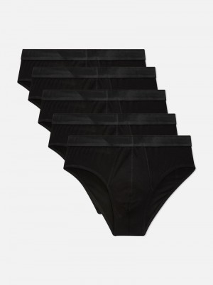 Ropa Interior Primark 5Pack Essential Briefs Hombre Negras | 8571KSDXU