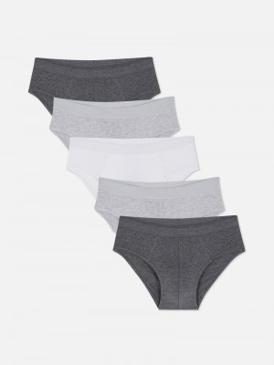 Ropa Interior Primark 5Pack Essential Briefs Hombre Gris | 4607BZREF