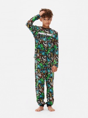 Ropa Interior Primark Minecraft Character Pattern Pajama Set Niños Multicolor | 4173GQBIY