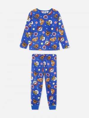 Ropa Interior Primark PAW Patrol Velour Pajamas Niños Azules | 8721XBURC