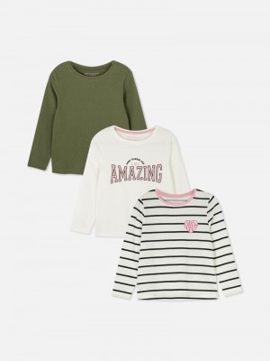 Ropa Primark 3Pack Multi Long Sleeve Niños Multicolor | 9308ENYBW