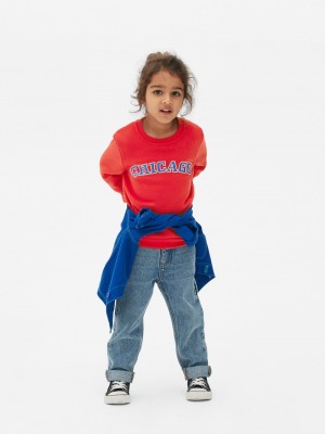 Ropa Primark Chicago Estampadas Sweat Niños Rojas | 7826AZVSR