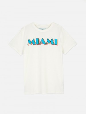 Ropa Primark Miami Print Niños Blancas | 1674GWPTF