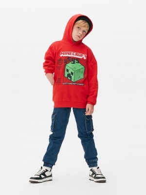 Ropa Primark Minecraft Creeper Hoodie Niños Rojas | 5763MQBON