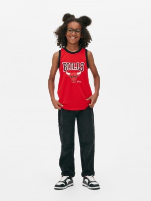 Ropa Primark NBA Chicago Bulls Sports Tank Niños Rojas | 2564ARXUC