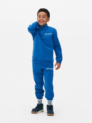 Ropa Primark Quarter Zip Sweat Niños Azules | 4157VJWBG