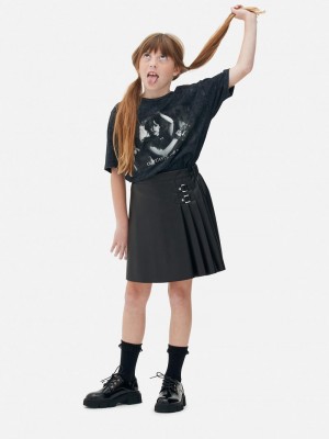 Ropa Primark Wednesday Addams Acid Wash Niños Gris | 4589BQWHP