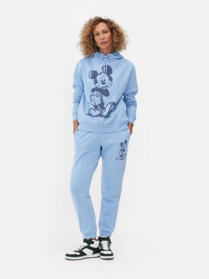 Sudaderas Primark Disney's Mickey Mouse Printed Pullover Hoodie Mujer Azules | 0537FRQAT