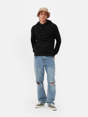 Sudaderas Primark Long Sleeve Hoodie Hombre Negras | 9815HDZGU