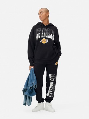 Sudaderas Primark NBA Los Angeles Lakers Oversized Hoodie Mujer Gris | 8409KUVBE