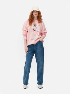 Sudaderas Primark Sailor Moon Print Sweat Mujer Rosas | 2780PMAJY