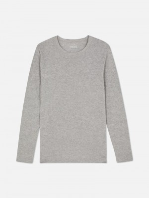 Tops Primark Brushed Long Sleeve Thermal Hombre Gris | 9235ESHRJ