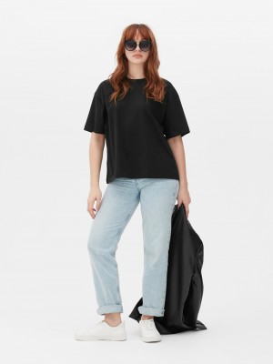 Tops Primark Sleeve Mujer Negras | 6527WJEBC