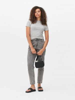 Tops Primark Stretch Crew Neck Mujer Gris | 0827JBVAK