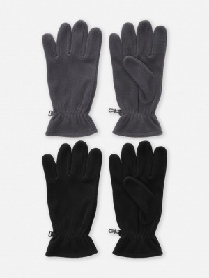 Winter Primark 2Pack Fleece Gloves Hombre Negras | 5187FMIUJ