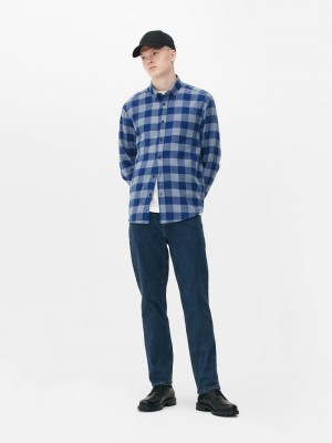 Winter Primark Long Sleeve Check Hombre Azules | 1895BDSNO