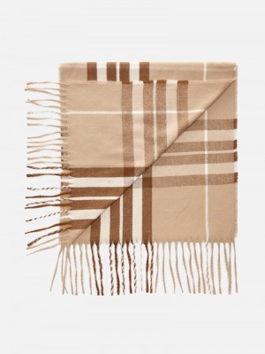 Winter Primark Woven Check Scarf Hombre Blancas | 0918VBKQH