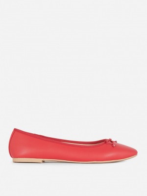 Zapatos Planos Primark Bow Ballerina Slip Ons Mujer Rojas | 4091YVZPT