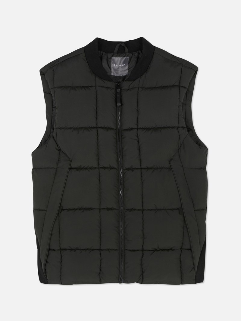 Abrigos Primark Acolchado Bomber Vest Hombre Negras | 5482XYOKH