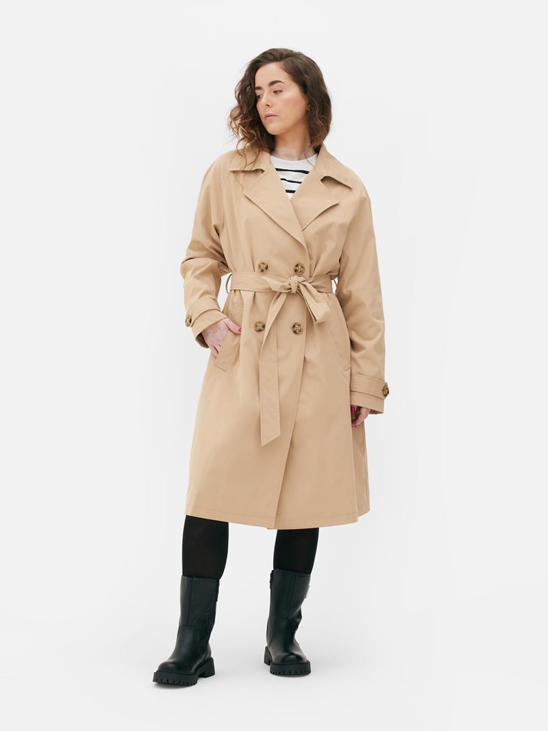 Abrigos Primark Essential Double Breasted Trench Mujer Marrones | 2610SMXFG