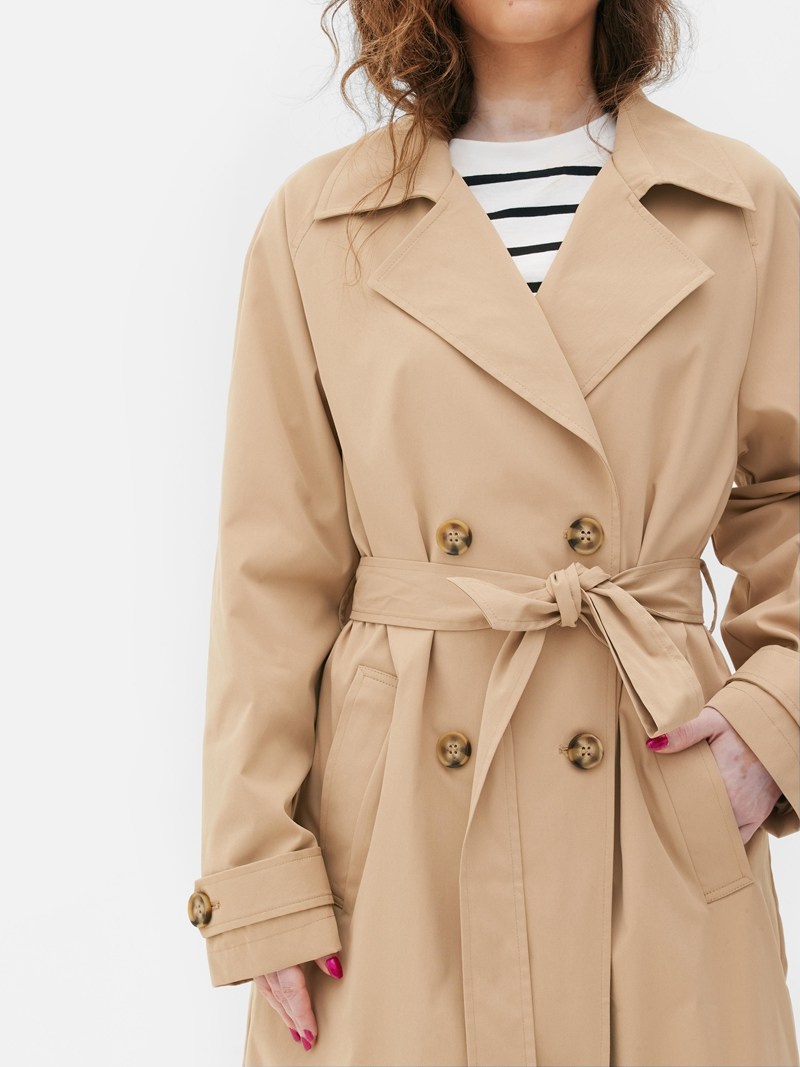 Abrigos Primark Essential Double Breasted Trench Mujer Marrones | 2610SMXFG