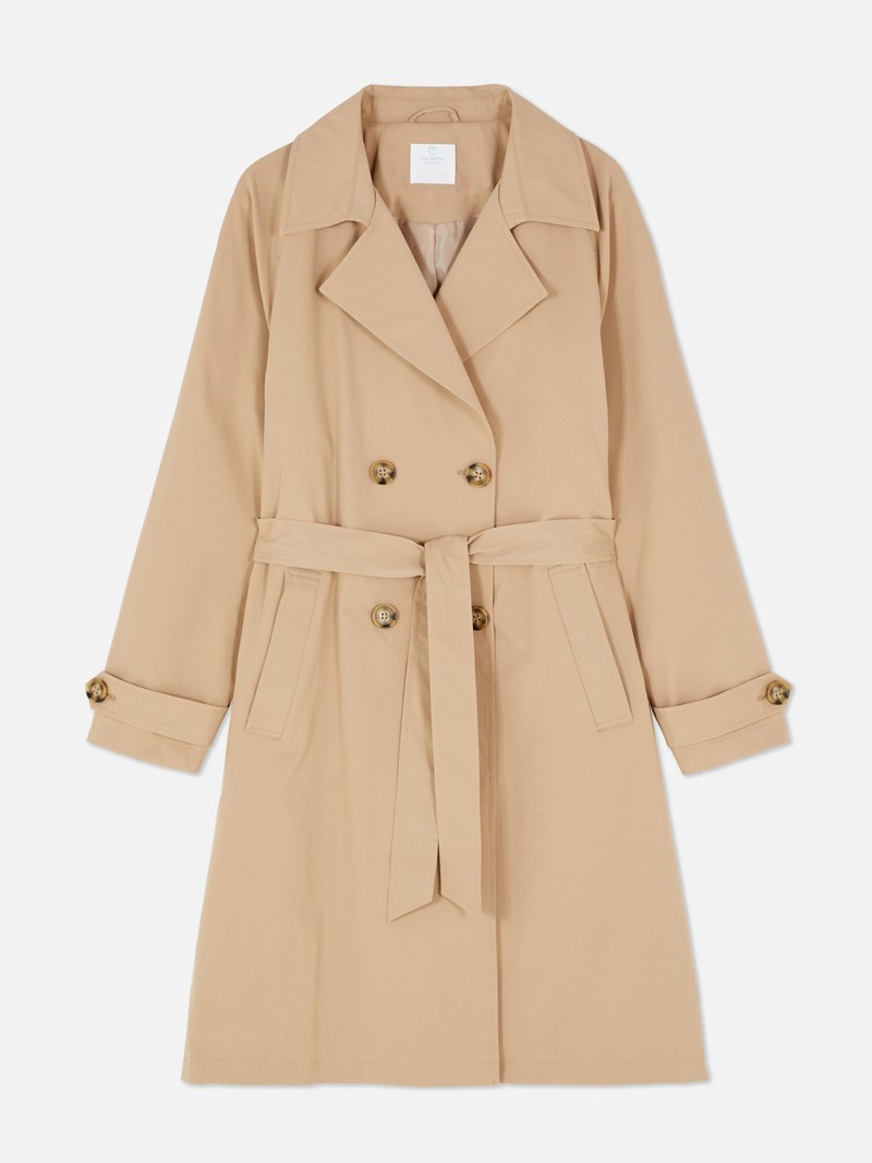 Abrigos Primark Essential Double Breasted Trench Mujer Marrones | 2610SMXFG