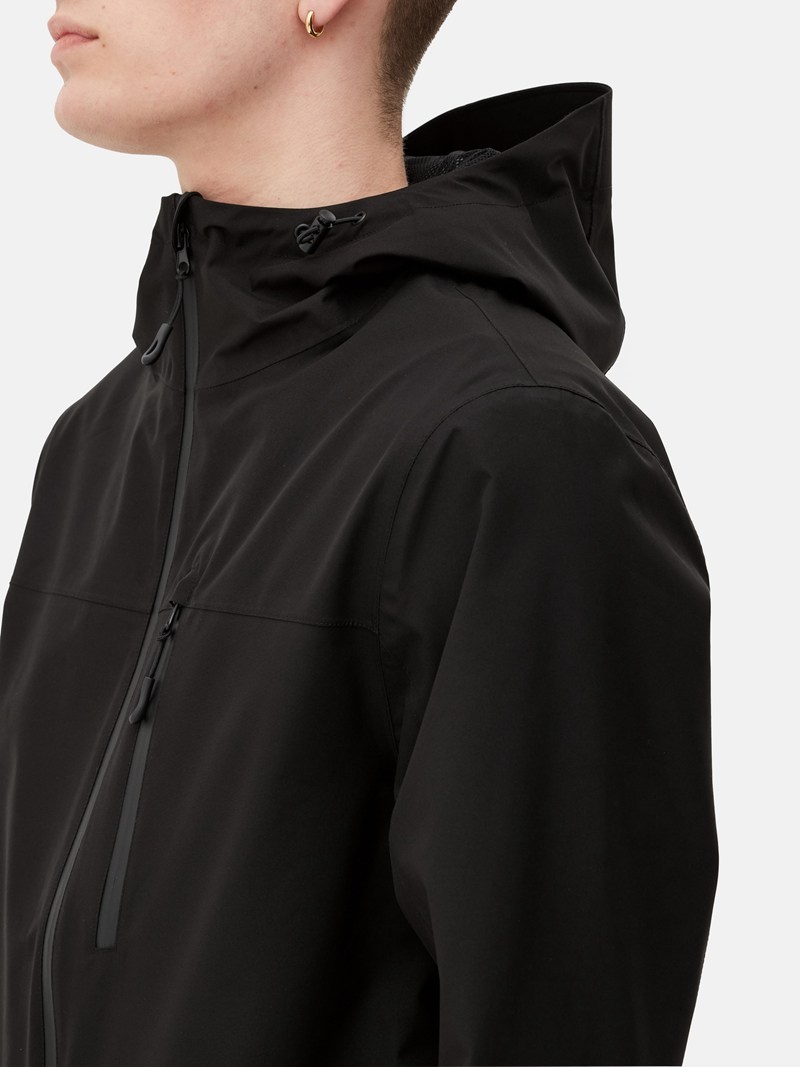 Abrigos Primark Essential Encapuchado Rain Jacket Hombre Negras | 4672AKOFB