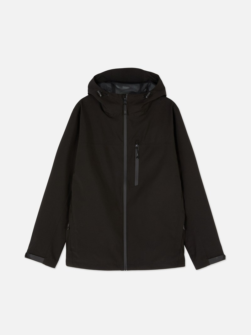 Abrigos Primark Essential Encapuchado Rain Jacket Hombre Negras | 4672AKOFB