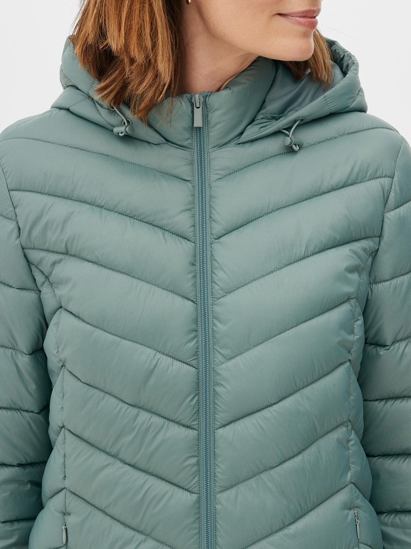 Abrigos Primark Super Light Longline Puffer Jacket Mujer Verde Oscuro | 2801WFHNP