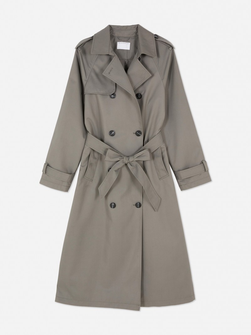 Abrigos Primark The Edit Longline Trench Mujer Gris Oscuro | 9746ODJQZ