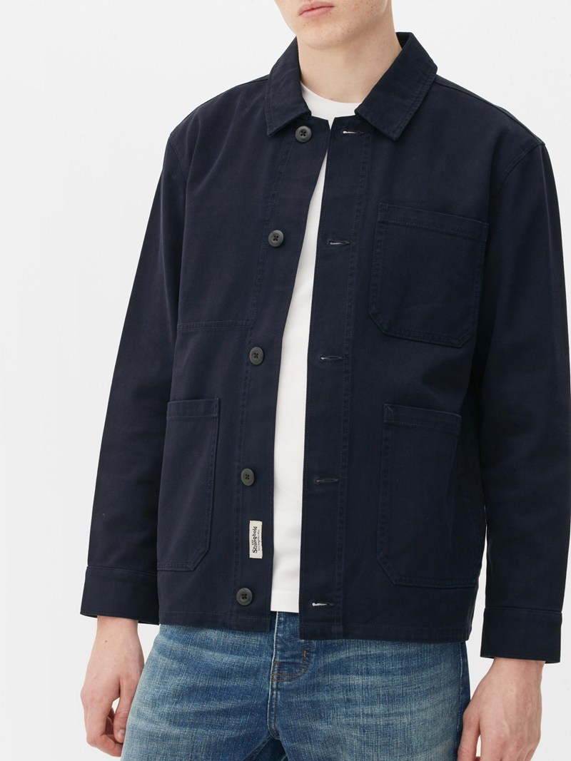 Abrigos Primark The Stronghold Twill Jacket Hombre Azul Marino | 7542EMUWV