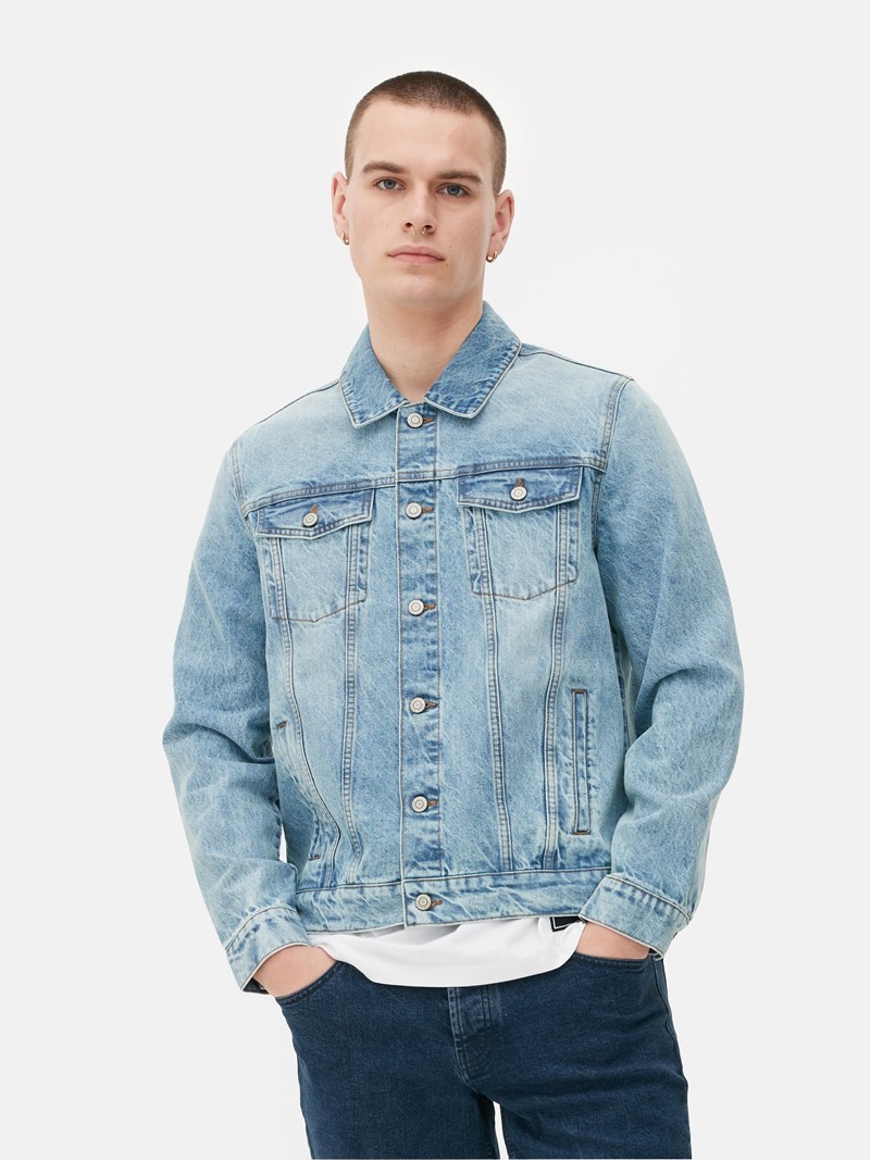 Abrigos Primark Trucker Jacket Hombre Azules Claro | 4803FNBPM