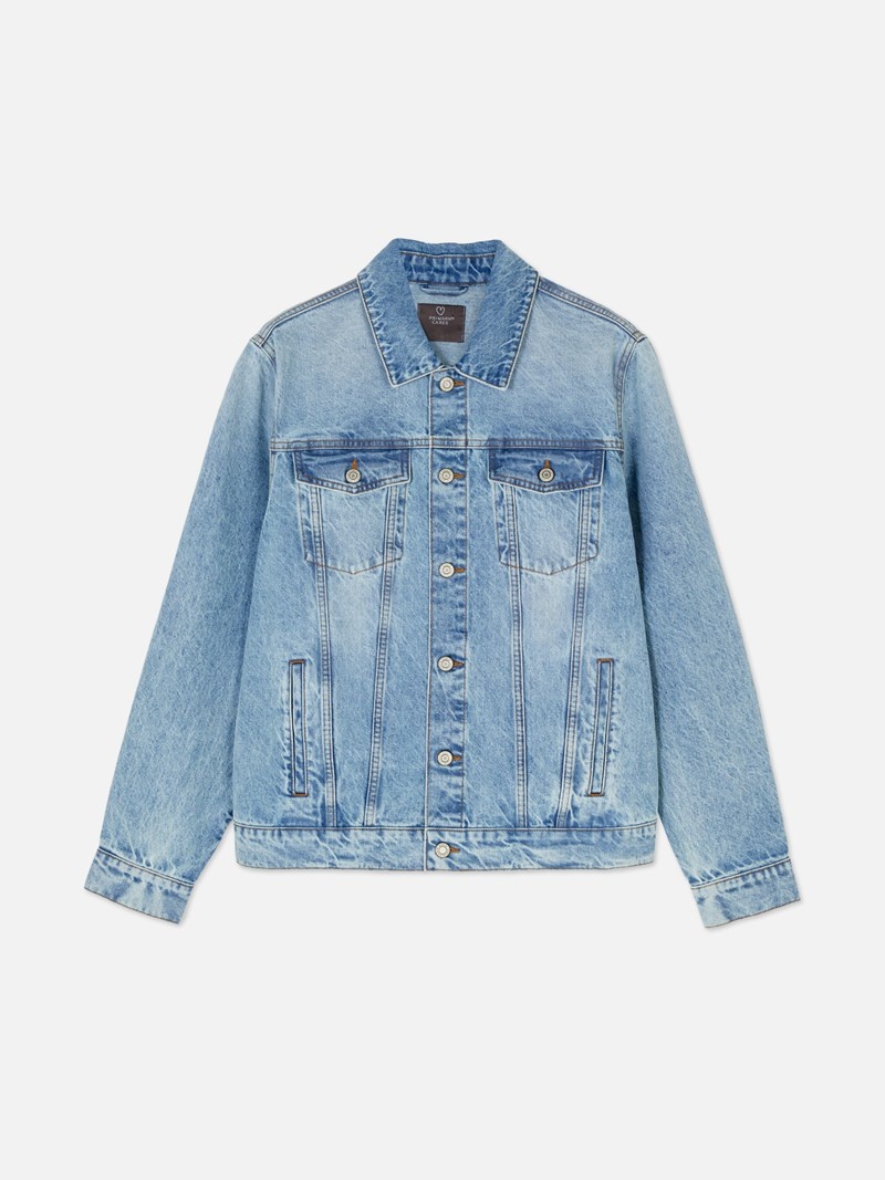 Abrigos Primark Trucker Jacket Hombre Azules Claro | 4803FNBPM