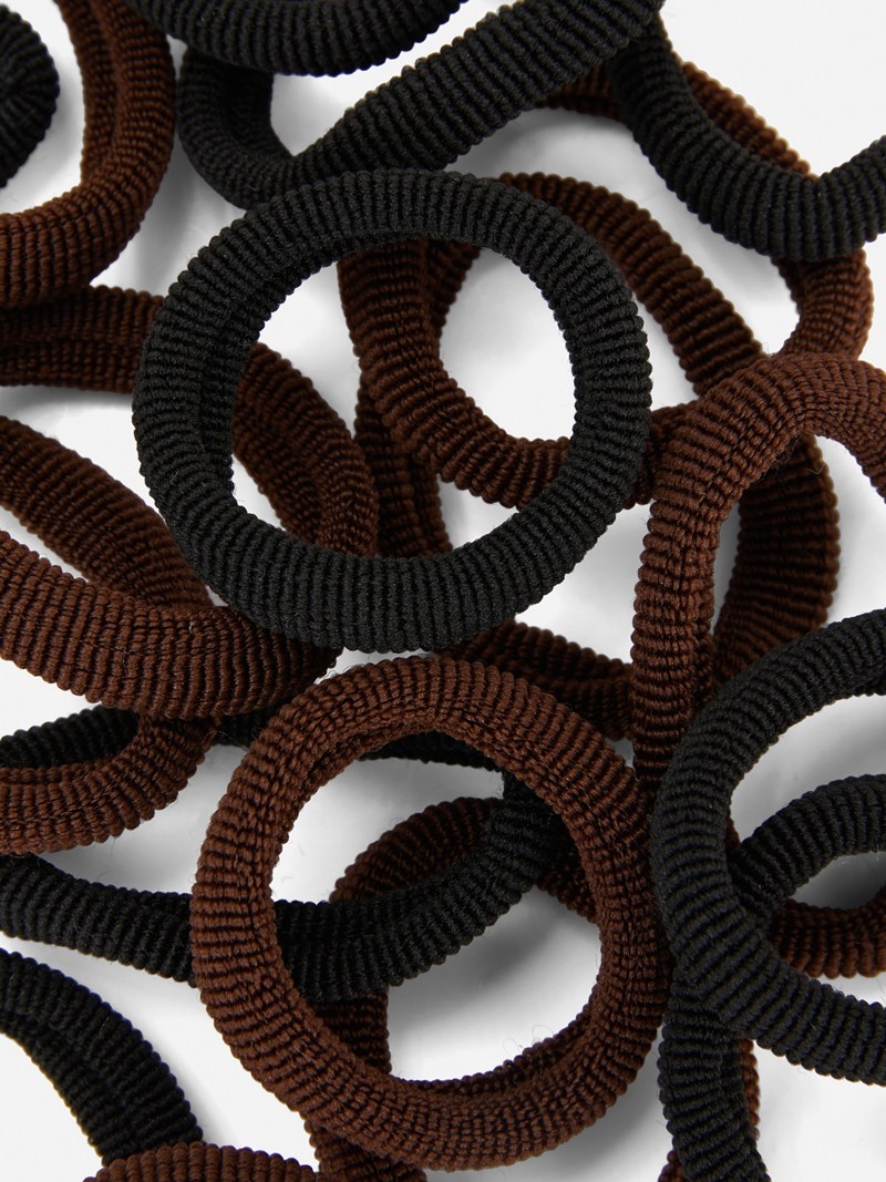 Accesorios Para El Cabello Primark 20Pack Fabric Hair Ties Mujer Negras | 8901JGXZY