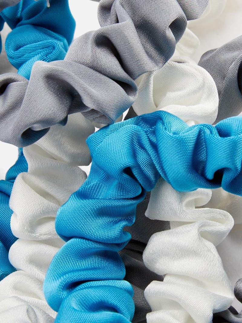 Accesorios Para El Cabello Primark 6Pack Satin Micro Scrunchies Mujer Azules | 1428ERDTM