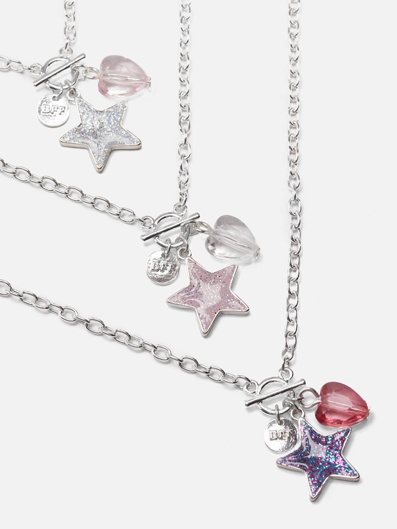 Accesorios Primark 3Pack BFF Necklaces Niños Multicolor | 4872JGNOT