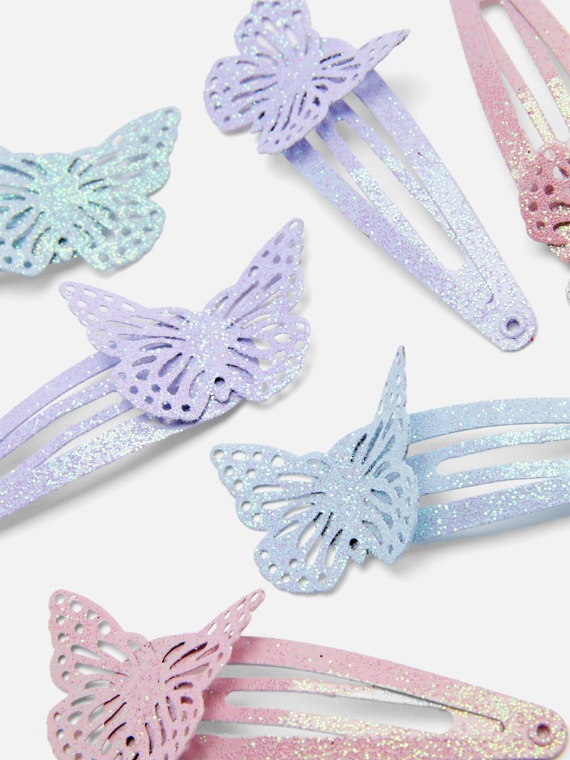 Accesorios Primark 6Pack Butterfly Glitter Snap Hair Clips Niños Multicolor | 0576RNGUT