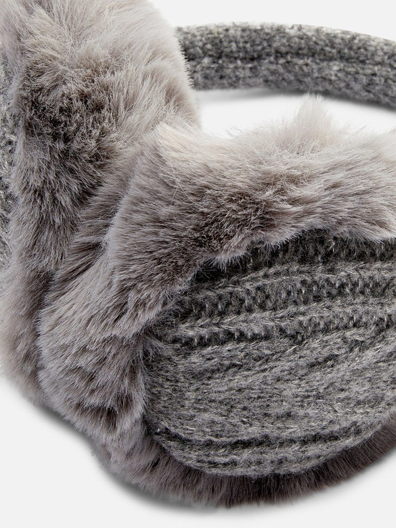 Accesorios Primark Cable Knit Earmuffs Mujer Gris | 2578OHSPY