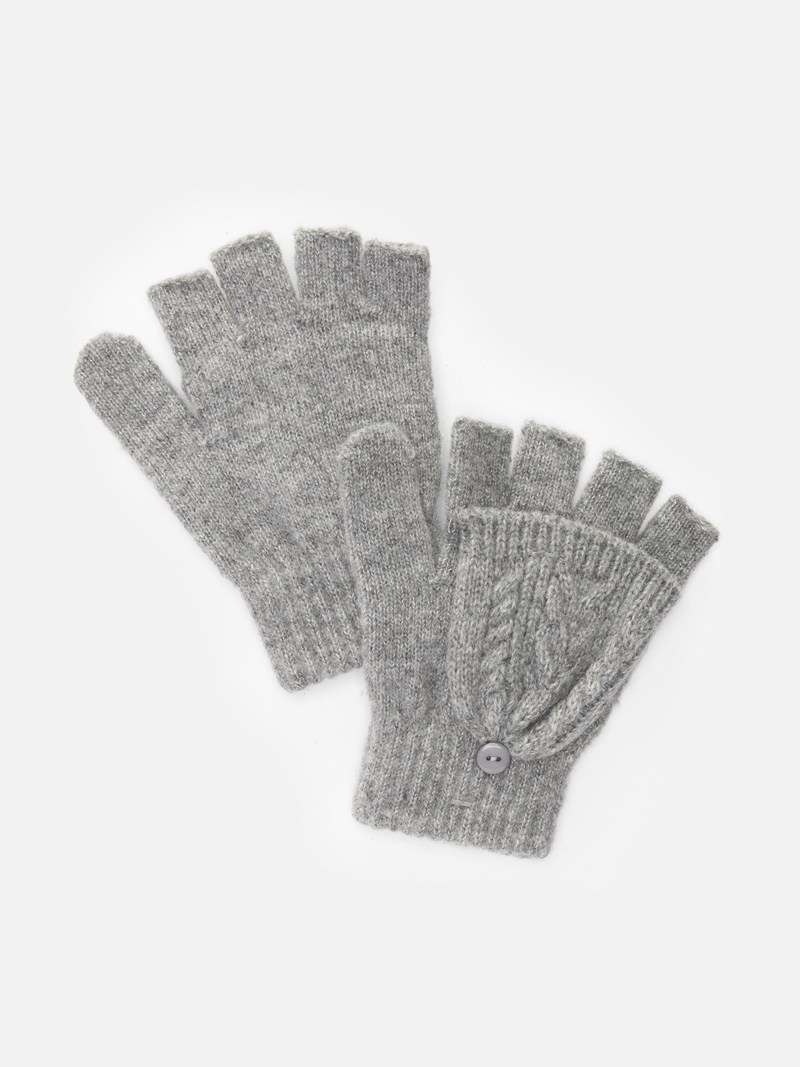 Accesorios Primark Cable Knit Flip Gloves Mujer Gris | 8467EJVAI