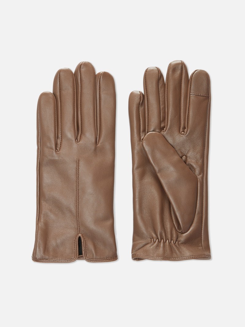 Accesorios Primark Classic Cuero Gloves Mujer Marrones Claro | 5648UPYAZ