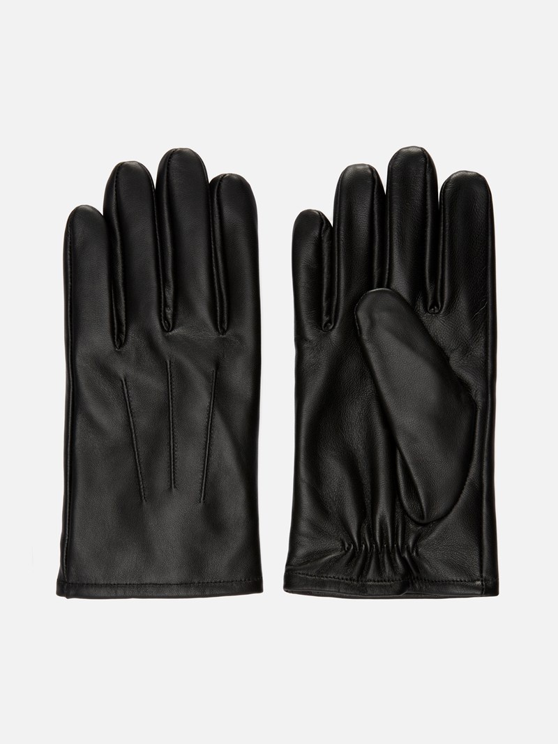 Accesorios Primark Classic Cuero Gloves Hombre Negras | 8735JOVZK