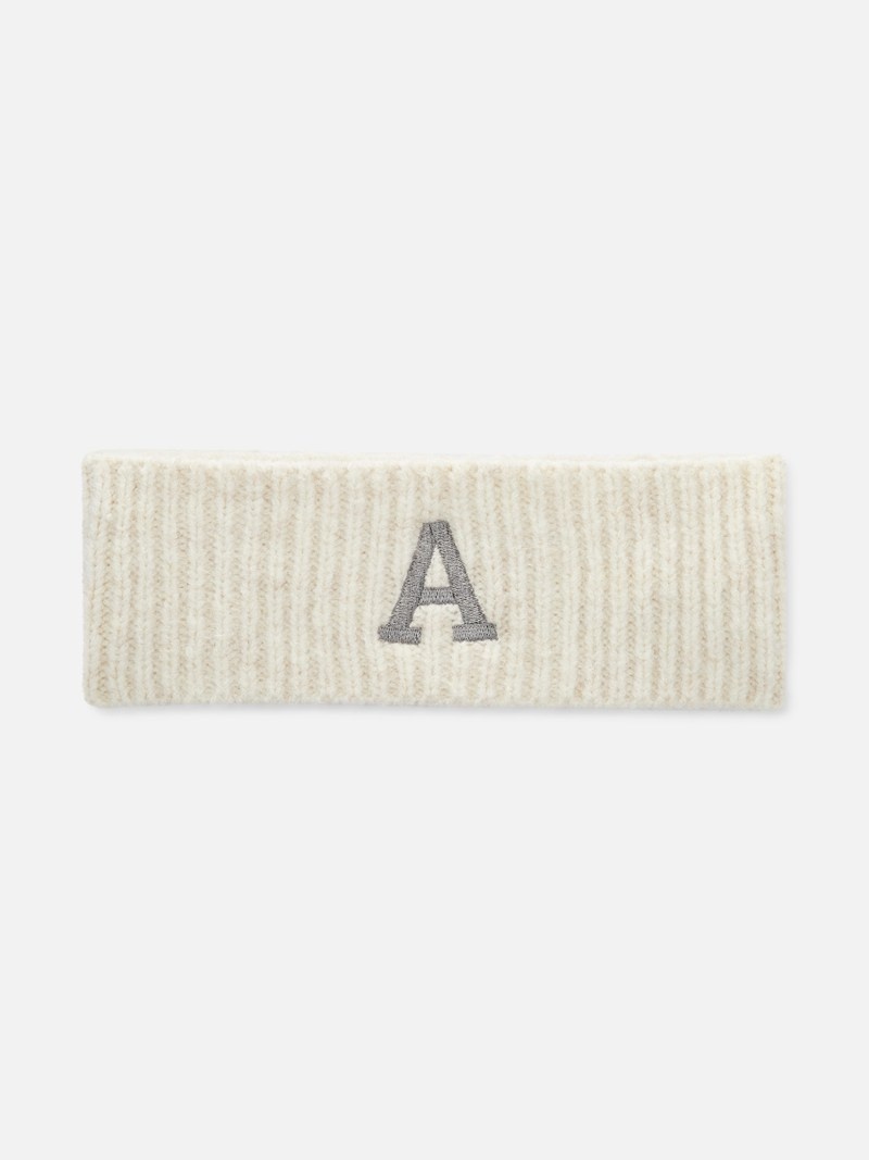 Accesorios Primark Embroidered Initial Headband Mujer Creme | 3027QXVHU