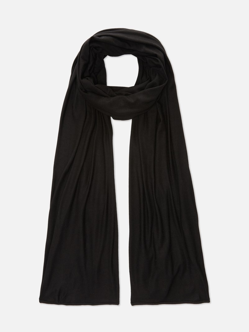 Accesorios Primark Essential Jersey Knit Scarf Mujer Negras | 9053HMGID