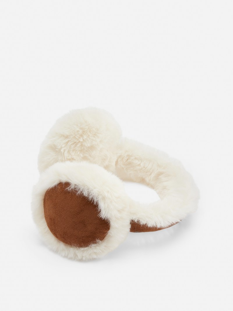 Accesorios Primark Faux Gamuza Earmuffs Mujer Marrones | 1574QESNC