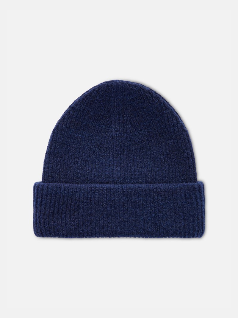 Accesorios Primark Fornido De Punto Beanie Mujer Azules Oscuro | 7205KENAZ