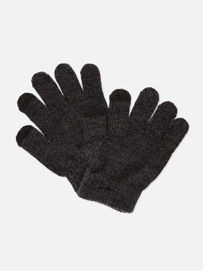 Accesorios Primark Touch Screen Gloves Niños Negras | 8394SZUKN