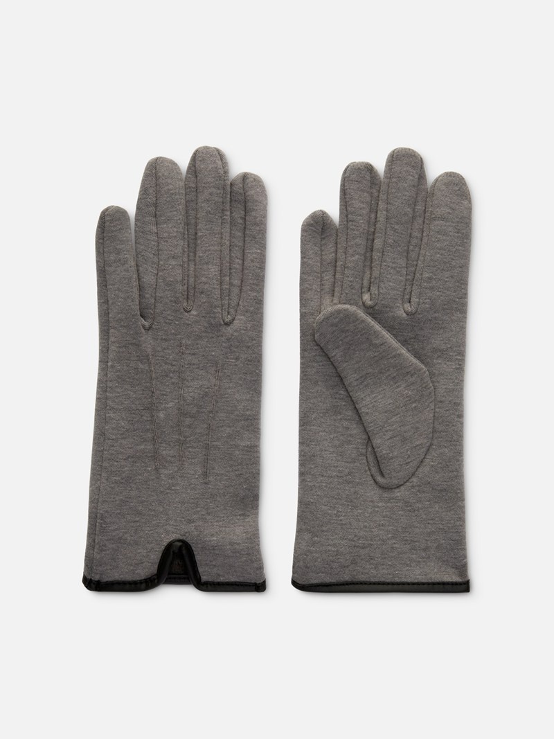 Accesorios Primark Trim Detail Ponte Gloves Mujer Gris | 6308ZWKBA