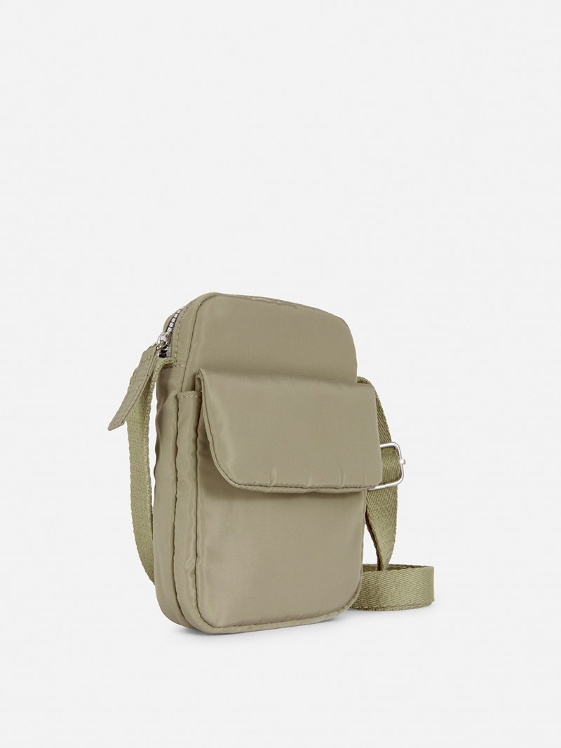 Bolsas Primark Acolchado Crossbody Phone Mujer Verde Oliva | 1654INGMH