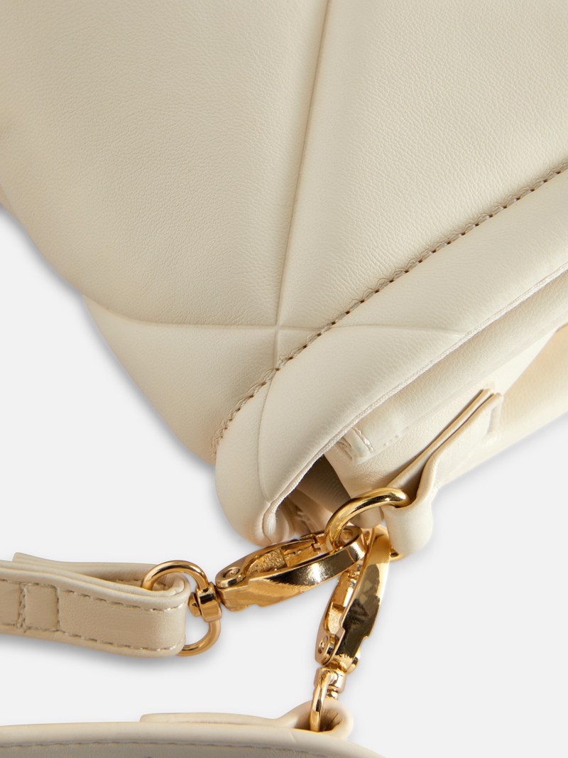 Bolsas Primark Acolchado Faux Cuero Shoulder Mujer Blancas | 8614ASWFG